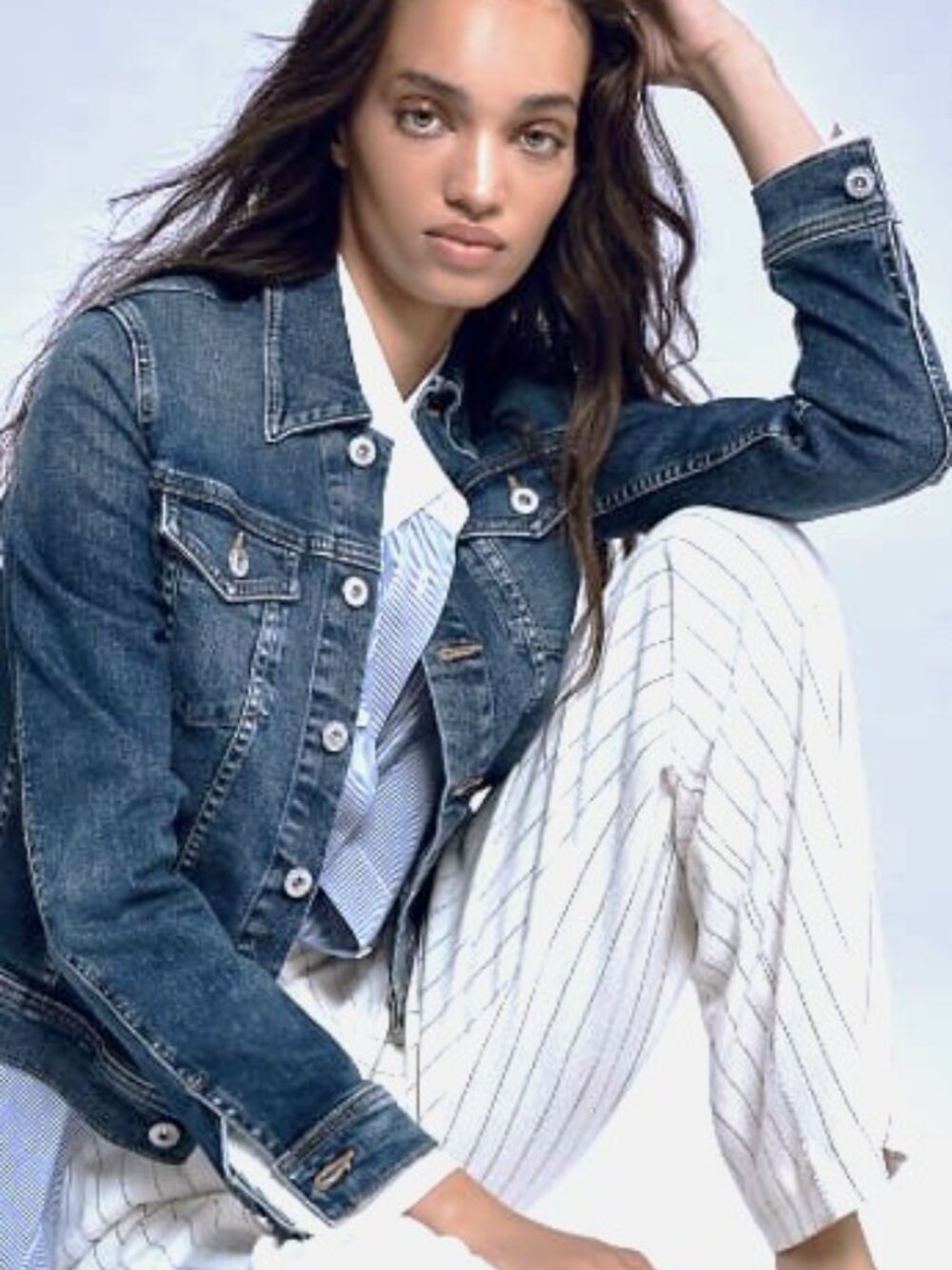Anthropologie Paper Denim & Cloth Vintage Denim Trucker Jacket